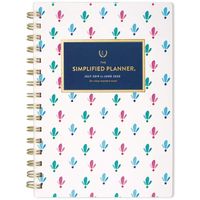 Simplified 2019-2020 Academic Year Weekly & Monthly Planner, Small, 5-1/2" x 8-1/2", Colorful Buds (EL205-200A)
