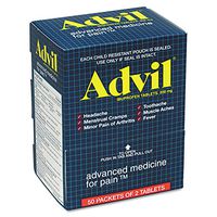 Advil Tablets Pain Reliever in Dispenser Box 2 Pack Pouch 50ct