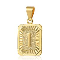 Trendsmax Mens Womens Yellow Gold Plated Square Capital Letter I Pendant Only No Chain