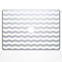 The Decal Guru Chevron Pattern Decal Vinyl Sticker, 13" MacBook Pro (2016 & Newer Models), White (1383-MAC-13X-W)