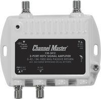 Channel Master CM 3412 2-Port Ultra Mini Distribution Amplifier for cable and antenna signals (CM3412)