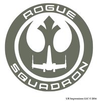 UR Impressions Gry Rogue Squadron Decal Vinyl Sticker Graphics for Cars Trucks SUV Vans Walls Windows Laptop|Gray|5.5 Inch|URI457