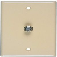 Allen Tel Products AT1031-F Plastic 1 Port Single Gang Flush Mount TV Wall Outlet Jack, Ivory