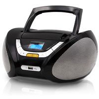 Lauson Boombox with Cd Player Mp3 | Portable Radio CD-Player Stereo with USB | USB & MP3 Player | Headphone Jack (3.5mm) CP545 (Black)