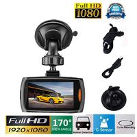 ABCOnline Dash Cam, Car 1080P 2.4 Full HD DVR Vehicle Camera Dash Cam Video G-Sensor Night Vision (2.4 inch, Black)