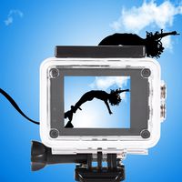 Action Camera Waterproof Plastic 1080P HD Mini Sports Camera DV Camcorder for Outdoor Cycling Swimming Driving Recording(Silver)(Silver)