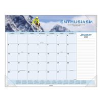 AT-A-GLANCE 2020 Desk Calendar, Desk Pad, 21-3/4" x 17", Standard, Panoramic, Motivational (89801)