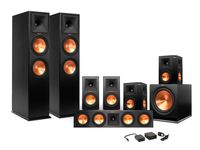Klipsch 7.1 RP-280 Reference Premiere Surround Sound Speaker Package with R-115SW Subwoofer and a FREE Wireless Kit (Black)