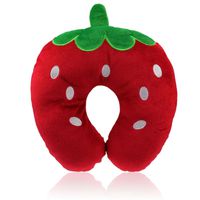 Hot Sale!!Soft Cartoon U Shaped Neck Relax Pillow,New Car Home Office Accessory Throw Cushion (Red)