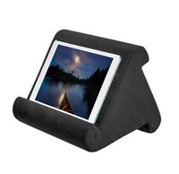 iPad Multi Angle Tablet Pillow Stand Soft Pillow Lap Desk Stand for Tablets eReaders Holder（black）