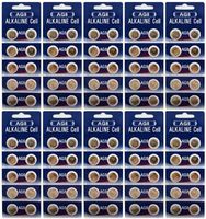 100 Powertron Batteries AG8 / LR55 / LR1120 Alkaline Button Cells, 1.5V