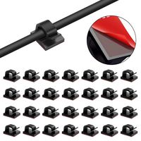 50 Pcs Viaky Wire Cord Clips Adhesive Cable Clips Cable Holder Wire Management, Worked Great for Fixing Your Various Wires, Network Cable, RV Wires, USB Cords, car Cable, TV Coax Cable(Black)