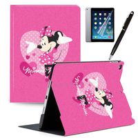 LJX iPad 7th Generation 10.2" 2019 Case Mickey Minnie Mouse Cute Cartoon Cover PU Leather Stand Protection Smart Auto Sleep/Wake Shell Compatible for Apple iPad 10.2 inch 2019#K