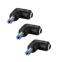 uxcell DC Power Connector 90 Degree Right Angle 5.5mm x 2.1mm Male to Female Coupler Adapter Converter 3Pcs