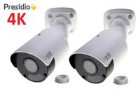 Q-See 4K 8MP Presidio Archer Bullet Camera with Color Night Vision Ultra HD IP Surveillance with H.265+ and IVA, VCA (2-Pack AR4KB1.1)
