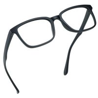 LifeArt Blue Light Blocking Glasses,Computer Reading Glasses,Transparent Lens,Reduce Headaches&Eyestrain,Stylish for Women/Men (November_c5_Matte Black, 0.50Magnification)