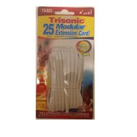 Trisonic Trisonic25ftcbla Telephone Extension Cord Phone Cable Foot, 25', White