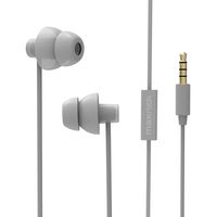MAXROCK (TM) Unique Total Soft Silicon Sleeping Headphones Earplugs Earbuds with Mic for Cellphones,Tablets and 3.5 mm Jack Plug (Grey)