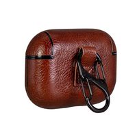 Madevil Leather Case Compatible with Apple AirPods Pro [Slim][Shockproof] Leather Silicone Shell Anti-Fall Soft Business Style Cover for AirPods Pro Charging Case (Brown, AirPods Pro)