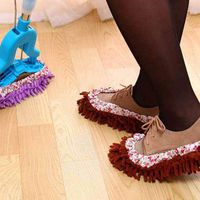 Lantusi Creative Superfine Fiber Lazy Cleaning Wipe Mopping Floor Shoe Cover Dust Cloths (1PC)