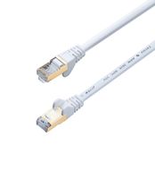 JAVEX UL Recognized Wire, CAT6A/CAT7 RJ45 [S/STP, 10GB] Snagless Network Ethernet Patch Cable, White, 25FT