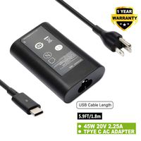 45W USB C Adapter Power Charger for DELL XPS 11 12 9250; XPS 13 9360 9370 9333 Latitude 13 7370 7275 HDCY5 LA45NM150; Lenovo Yoga 720 910 ThinkPad X1 Yoga 5 Other Type C Devices