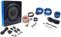 Rockville RW10CA 10" 800 Watt Under-Seat Slim Amplified Car Subwoofer +Wire Kit