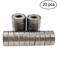 Sackorange 608 ZZ Skateboard Bearings, Double Shielded,8x22x7 Miniature Ball Bearings（Pack of 20)
