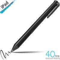 HAHAKEE iPad Stylus Pen Compatible for iPad Series,USB Rechargeable Black Active Stylus,Support 40Hours Working & 30Days Standby with CE Certification