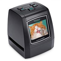 Digital Film & Slide Scanner,14MP UHD Film Negative Scanner with Color 2.4〞TFT LCD, Convert 35mm, 126, 110,Super8 Film，Monochrome, Slide to JPEG, Easy Load Film Adapters (Come with 16GB SD Card)