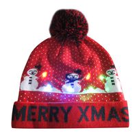 XGao Light Up Christmas Hat, LED Christmas Hat Novelty Colorful Light-up Stylish Knitted Sweater Xmas Party Beanie Cap Indoor and Outdoor Festival Holiday Celebration Parties Bar Gifts (C)