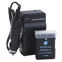 DSTE EN-EL14 Battery and DC111 Travel and Car Charger Adapter for Nikon D5100 D5200 D5300 D5500 DF P7000 P7100 P7200 P7700 P7800 D3400 D3500 Digital Camera as EN-EL14A