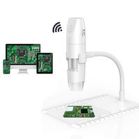 Wireless Digital Microscope Handheld USB Microscope Camera with 8 adjustable LED Lights HD 1080P Wi-Fi Endscope 50x to 1000x Magnification Compatible with Android, IOS Phone, Table,PC Built-in Battery