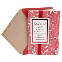 Hallmark Valentine's Day Card for Wife (Pink Flowers)