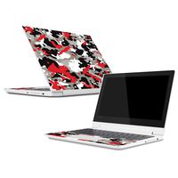 Mightyskins Skin Compatible with Lenovo Chromebook C330 (2018) - Red Camo | Protective, Durable, and Unique Vinyl Decal Wrap Cover | Easy to Apply, Remove, and Change Styles | Made in The USA