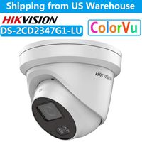 Hikvision 4MP ColorVu Network POE IP Camera, DS-2CD2347G1-L(U) 4mm Lens, 2688×1520@30fps,Built-in Audio,MicroSD Recording,Outdoor Security Camera with IP67,H.265+,ONVIF,Full Time Color Night Vision