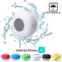 HD Water Resistant Bluetooth Shower Speaker, Pokanic Waterproof Handsfree Portable Speakerphone Built-in Mic Control Buttons Suction Cup (White)