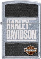 ZIPPO Leather Harley Davidson Street Chrome