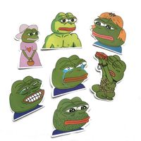 Sad Frog Laptop Stickers Vinyl for Water Bottle Skateboard Guitar Suitcase Door Motorcycle Car Party Bags Phone Case DIY Decoration Waterproof Graffiti Unique Decal (17PCS)