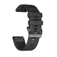 ANCOOL Compatible with Fenix 5 Band Easy Fit 22mm Width Soft Silicone Watch Strap Replacement for Fenix 5/Fenix 5 Plus/Forerunner 935/Approach S60/Quatix 5 - Black