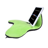 Tablet Stand Soft Pillow Laptop Pillow Holder Mini Tablet Computer Holder for Pad, Phone, E-Readers (ZJ03_Green)