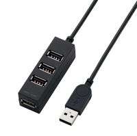 Elecom USB2.0 hub [with magnet Compact] (4-port bus power ? 2.0m ? Black) U2H-TZ420BBK