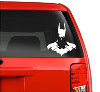 Batman Superhero Decal Car Sticker - Vinyl for Laptop, Car Windows (11"inches, White)