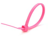 4 Inch Pink Miniature Cable Tie - 100 Pack