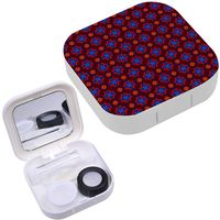 Portable Contact Lens Case Box Travel Kit Mirror + Bottle + Tweezers Container Holder [ Primitive Simple ]