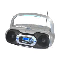 Supersonic Bluetooth Compatible Portable MP3/CD Cassette FM Radio Boombox