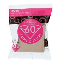 Hario V60 Paper Coffee Filters, Size 01, Natural, Tabbed
