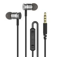 Q-YEE Earbud Headphones,Bass Stereo Earphones with Microphone and Remote for Running Jogging Gym (Grey)