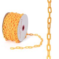 Goplus Plastic Chain Safety Barrier 125 Feet Plastic Barrier Chain UV Protected Weatherproof for Crowd Control Industrial Purposes Decoration Queue Line(Yellow)