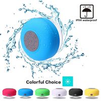 HD Water Resistant Bluetooth Shower Speaker, Pokanic Waterproof Handsfree Portable Speakerphone Built-in Mic Control Buttons Suction Cup (Blue)
